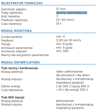 Defibrylator kliniczny DefiMax biphasic AED